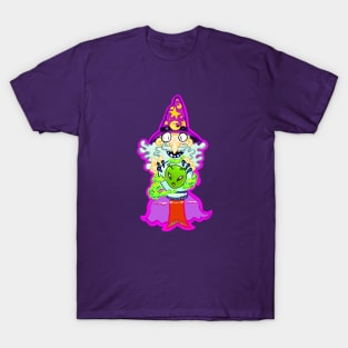 Wizards Conjuring Aliens - Colorful Illustration T-Shirt